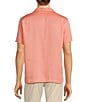 Color:Salmon - Image 2 - Crafted Short Sleeve Solid Camp Button Front Shirt