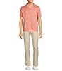 Color:Salmon - Image 3 - Crafted Short Sleeve Solid Camp Button Front Shirt