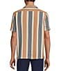 Color:Ginger Brown - Image 2 - Crafted Short Sleeve Stripe Camp Button Front Shirt
