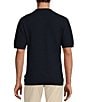 Color:Navy - Image 2 - Crafted Short Sleeve Textured Solid Sweater Knit Johnny Shirt