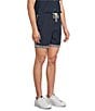 Rowm Drawstring Embroidered 7#double; Inseam Shorts - Image 3