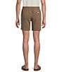 Rowm Drawstring Garment Dyed Solid Texture 7#double; Inseam Shorts - Image 2