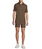 Rowm Drawstring Garment Dyed Solid Texture 7#double; Inseam Shorts - Image 4