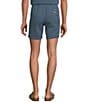 Rowm Flat Front Drawstring Garment Dyed Solid 7#double; Inseam Waffle Shorts, Color:Navy - Image 2