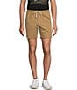 Rowm Flat Front Solid 7#double; Inseam Shorts, Color:Khaki - Image 1