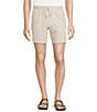 Rowm Flat Front Solid Terry 7#double; Inseam Shorts, Color:String - Image 1