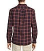 Color:Deep Blue - Image 2 - Into The Blue Collection Long Sleeve Herringbone Texture Plaid Shirt