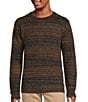 Color:Brown - Image 1 - Into The Blue Collection Long Sleeve Spacedye Multicolor Crew Neck Sweater