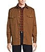 Color:Copper - Image 1 - Into The Blue Collection The Rambler Long Sleeve Solid Garment Washed Twill Shirt Jacket