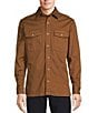 Color:Copper - Image 3 - Into The Blue Collection The Rambler Long Sleeve Solid Garment Washed Twill Shirt Jacket