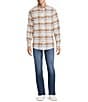 Rowm Long Sleeve 2 Pocket Slub Medium Plaid Button Down Sport Shirt - Image 3
