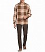 Rowm Long Sleeve Herringbone Large Plaid Shirt - Image 3