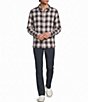 Rowm Long Sleeve Herringbone Medium Plaid Shirt - Image 3