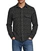 Rowm Long Sleeve Jacquard Geo Print Coatfront Shirt - Image 1