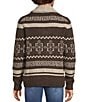 Rowm Long Sleeve Jacquard Shawl Cardigan Sweater - Image 2