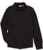 Color:Black - Image 1 - The Everyday Collection Long Sleeve Plaited Coatfront Shirt