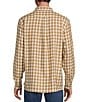 Rowm Long Sleeve Small Check Slub Button Front Woven Shirt, Color:Vintage Chino - Image 2