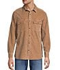 Rowm Long Sleeve Solid Cord Shirt, Color:Brown - Image 1