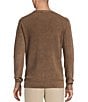 Rowm Long Sleeve solid Garment Dyed Waffle Crew Neck Sweater - Image 6