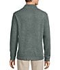 Rowm Long Sleeve Solid Ribbed Textured Q-Zip, Color:Dark Green - Image 2