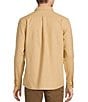 Rowm Long Sleeve Solid Textured Woven Shirt, Color:Khaki - Image 2