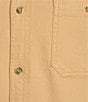 Rowm Long Sleeve Solid Textured Woven Shirt, Color:Khaki - Image 4