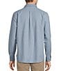 Rowm Long Sleeve Solid Textured Woven Shirt, Color:Blue - Image 2