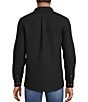 Rowm Long Sleeve Solid Waffle Button Front Shirt, Color:Black - Image 2