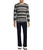 Rowm Long Sleeve Space Dye Crewneck Sweater, Color:Blue - Image 3