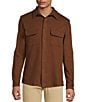 Rowm Long Sleeve Textured Button Front Shirt, Color:Brown - Image 1