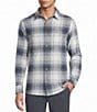 Rowm Long Sleeve Textured Ombre Plaid Shirt - Image 1
