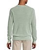 Rowm Long Sleeve Waffle Crew Neck Sweater, Color:Green - Image 2