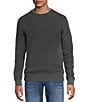 Rowm Long Sleeve Waffle Crew Neck Sweater, Color:Black - Image 1