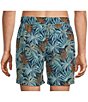 Rowm Multi Leaf 6#double; Swim Trunks, Color:Dark Blue - Image 2