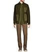 Color:Dark Olive - Image 3 - Nomad Collection Long Sleeve Boucle Solid Full Zip Shirt Jacket