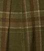 Color:Olive - Image 4 - Nomad Collection Long Sleeve Corduroy Large Plaid Shirt