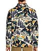 Color:Ecru - Image 2 - Nomad Collection Long Sleeve Fleece Abstract Scenic Print Quarter-Zip Pullover