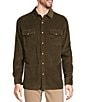 Color:Olive - Image 1 - Nomad Collection Long Sleeve Garment Dyed Corduroy Solid Shirt