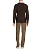 Color:Brown - Image 4 - Nomad Collection Long Sleeve Plaited Solid Crewneck Sweater