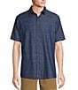 Color:Blue - Image 1 - On The Range Short Sleeve Geometric Jacquard Shirt