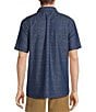 Color:Blue - Image 2 - On The Range Short Sleeve Geometric Jacquard Shirt