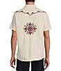 Color:Stone - Image 1 - On The Range Short Sleeve Solid Embroidered Western Shirt