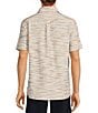 Color:Ecru - Image 2 - On The Range Short Sleeve Space Dyed Textured Horizontal Striped Shirt