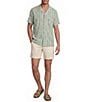 Rowm Performance Rec + Relax Short Sleeve Medallion Print Textured Camp Shirt - Image 3
