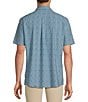Rowm Performance Rec + Relax Short Sleeve Medallion Print Textured Shirt - Image 2