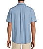 Rowm Performance Rec + Relax Short Sleeve Solid Textured Shirt, Color:Greyed Indigo - Image 2
