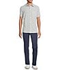 Rowm Performance Rec + Relax Short Sleeve Tile Print Textured Shirt, Color:White - Image 3