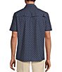 Rowm Performance Rec + Relax Short Sleeve Western Geo FloralPrint Textured Shirt, Color:Dark Navy - Image 2