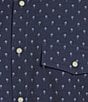 Rowm Performance Rec + Relax Short Sleeve Western Geo FloralPrint Textured Shirt, Color:Dark Navy - Image 4
