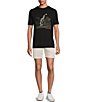 Rowm Rec & Relax Flat Front Solid Textured 7#double; Shorts, Color:Stone - Image 3